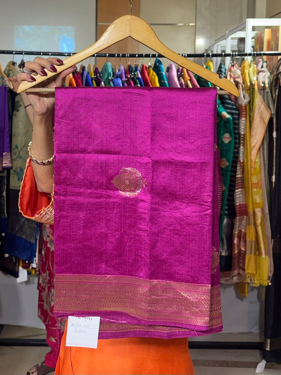 Magenta Silk Dupatta