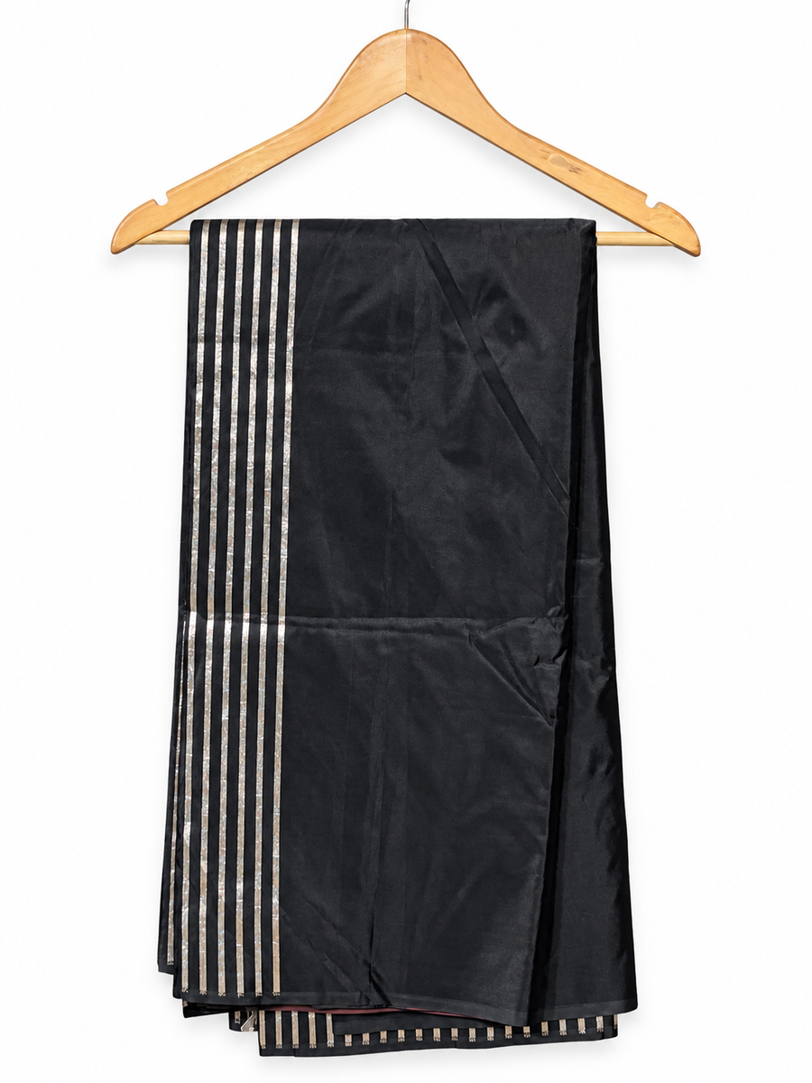 Black Co-ord Set with Silver Stripes