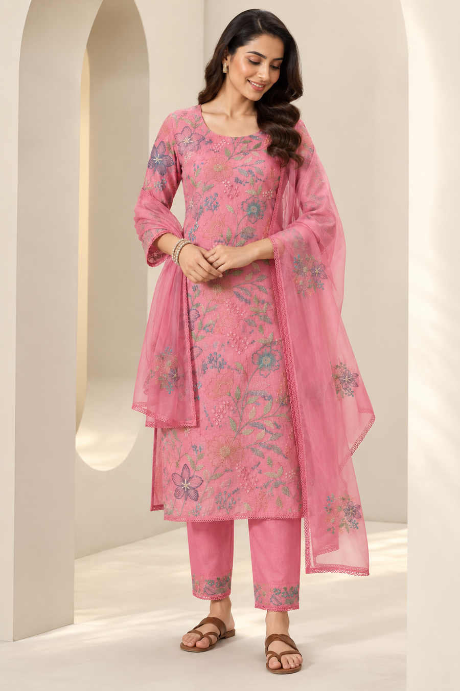 Rose Pink Suit - Unstitched