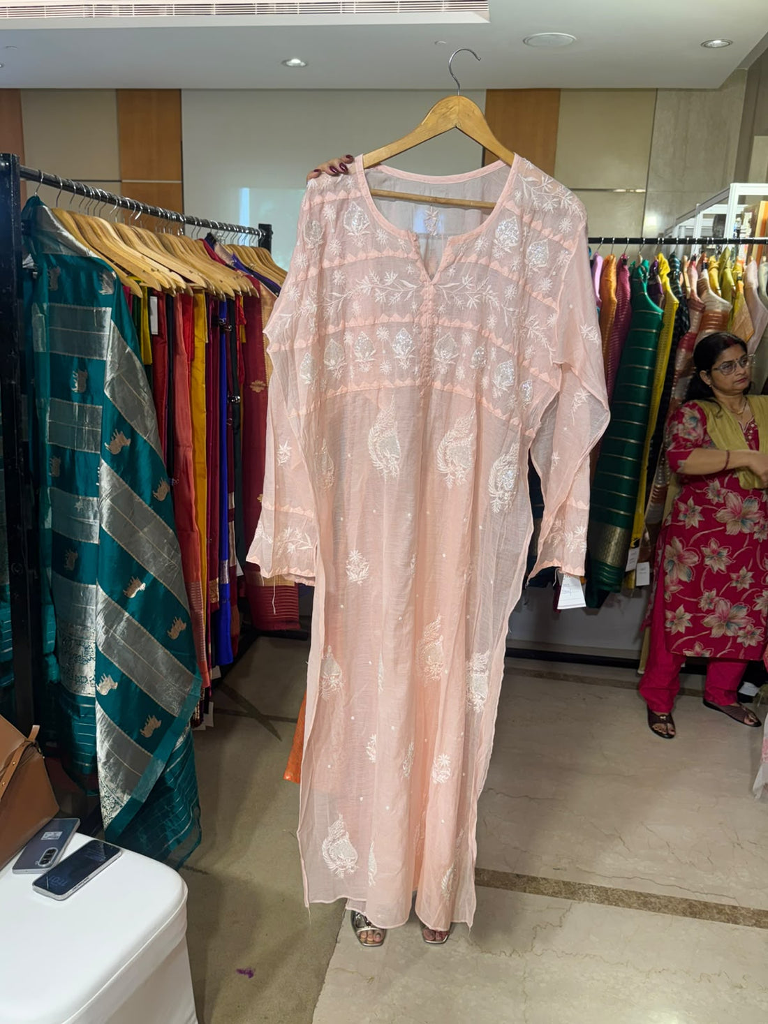 Baby Pink Mul Suit by Aurunii, product AU-AZ-009 original product photograph