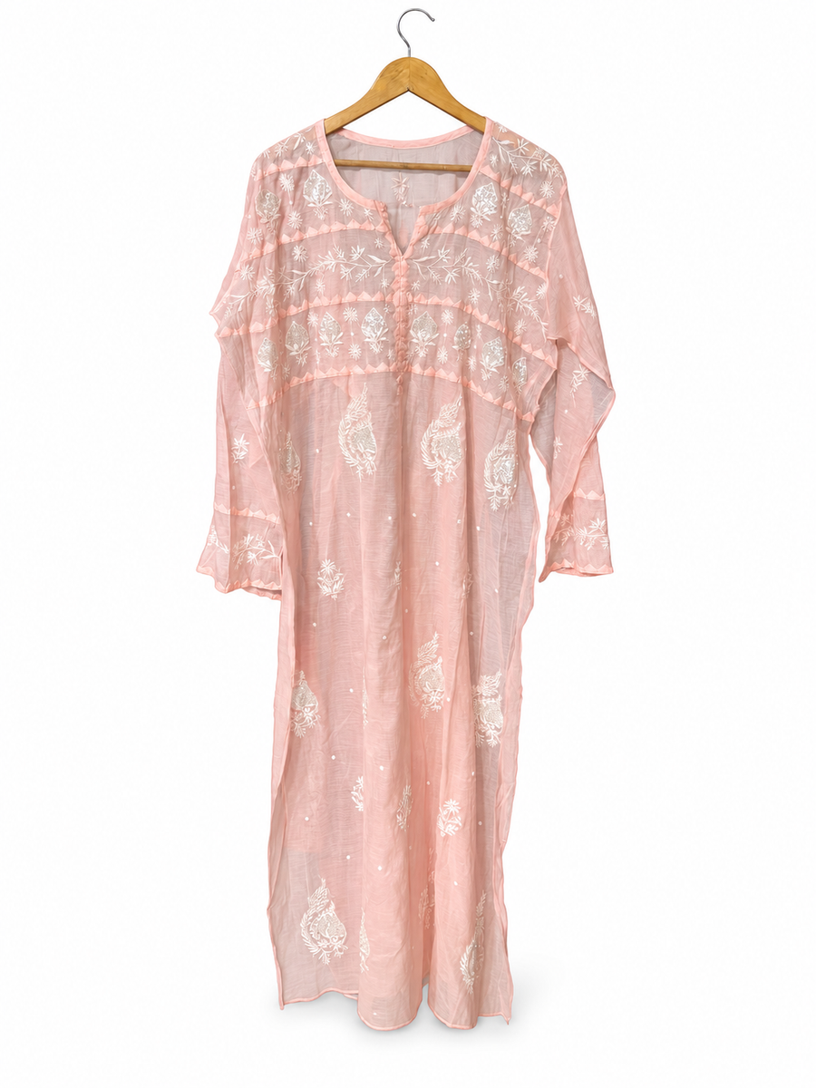 Baby Pink Mul Suit by Aurunii, product AU-AZ-009 on a white background