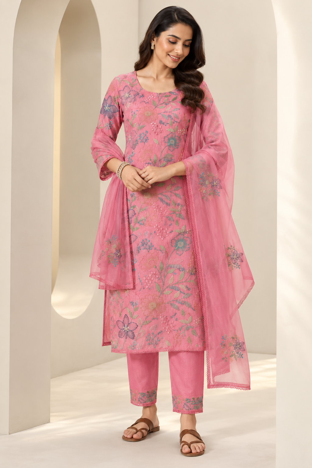Rose Pink Suit - Unstitched